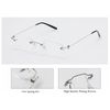 Viseng 2 Pairs Unisex Super Lightweight Rimless Quality Readers Ultra Thin Clear Lenses Frameless Reading Glasses +2.5