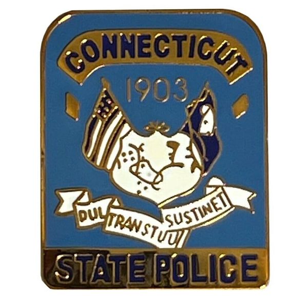 Connecticut State Police Patch Hat Cap Lapel Pin POP-007 (1)