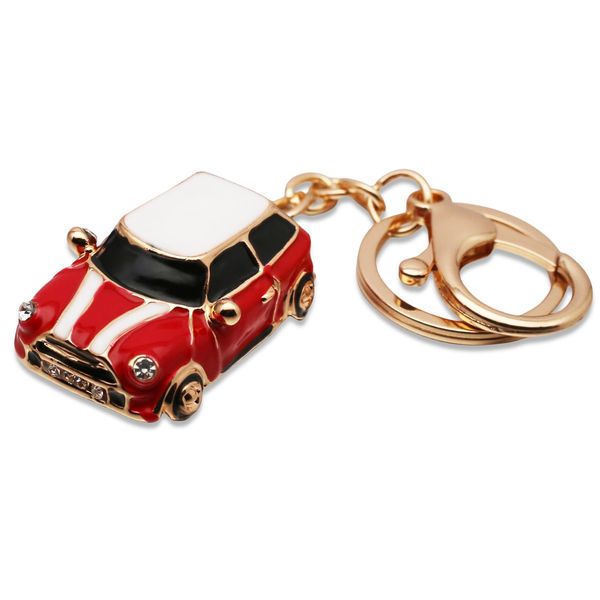 Car Keychain with Keyring, Metal Car Model Key Chains for Car Keys, Keychain Accessories for Men and Women Family Present (Red)