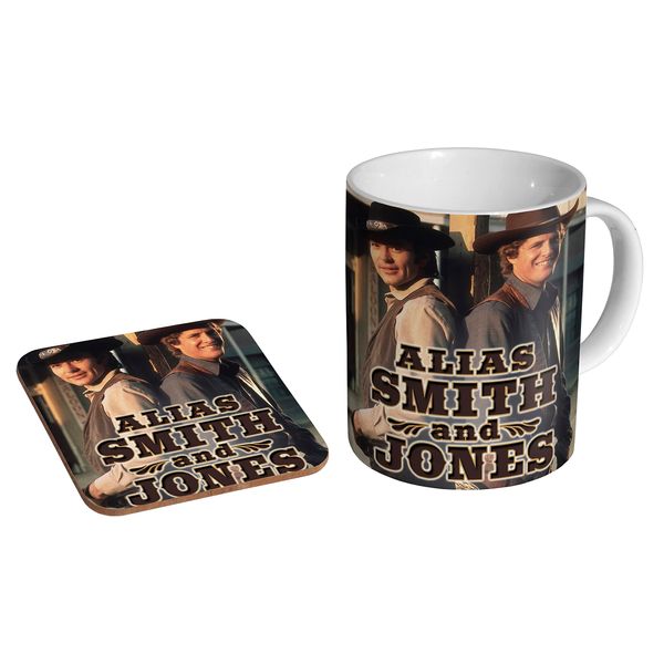 Peter Duel Alias Smith and Jones - Ceramic Coffee Mug + Coaster Gift Set