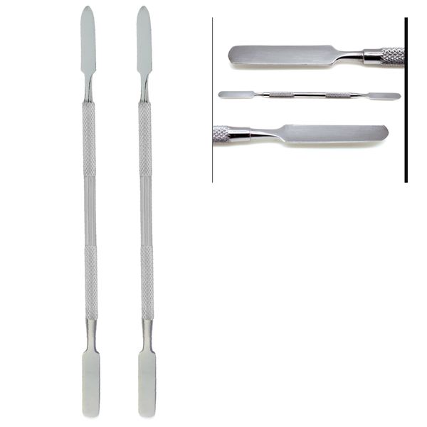 2pcs Dental Spatula Double Ended Cement Spatula Dental Instruments Dental Wax Sculpting Crafts Stainless Steel Spatula for Dentist Tool Supplies ZAMAHA UK