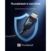 Anker Prime TB5 Cable 240W USB C to USB C Charging 3.3ft Thunderbolt 5-Certified