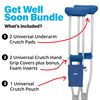 Universal Crutch 5-Piece "Get Well Soon" Gift Bundle (Dark Blue)
