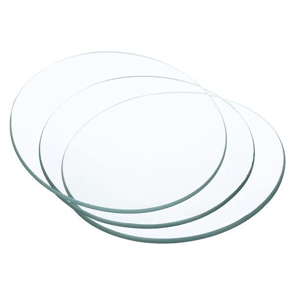 PATIKIL 70mm Diameter 3PCS Beaker Cover Smooth Edge Chamfer Arc Lab Clear Watch Plate