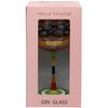Hand Painted Multi-Coloured Pattern Gin Glass, 625ml, Gift Boxed