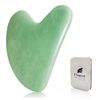 Gua Sha Facial Tools -Gua Sha Stone -Nature Jade Stone Guasha Massage Tool - Nature Jade Stone for Scraping Facial and SPA Acupuncture Therapy -Heart Shape Jade Trigger Point Treatment on Face (Jade)