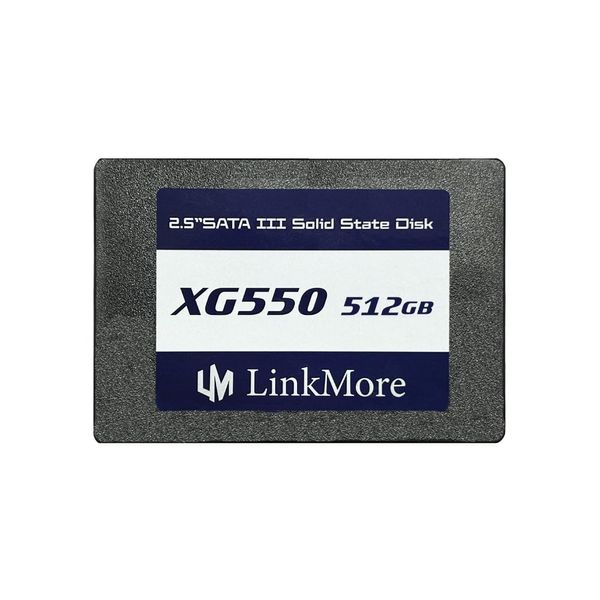 LinkMore XG550 512GB 2.5'' SATA III (6Gb/s) Internal SSD, Solid State Drive, Read Speed Up to 550MB/s, 2.5 inch for Laptop and PC Desktop