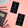 Microblading Aftercare Cards | 50 Pack | Size 3.5 x 2" inches | Disposable FAQ Microblade Printed Certified Recommended Care Instructions | PMU Black with White Icons Design
