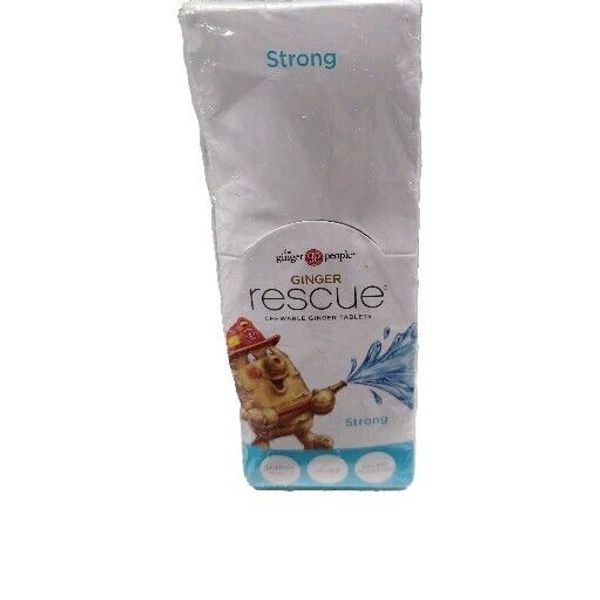 Ginger People Ginger Rescue Strong  24 Chewable Tablets Case of 10 Exp 10/26 New