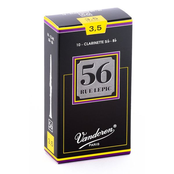 Vandoren CR5035 Bb Clarinet 56 Rue Lepic Reeds Strength 3.5; Box of 10