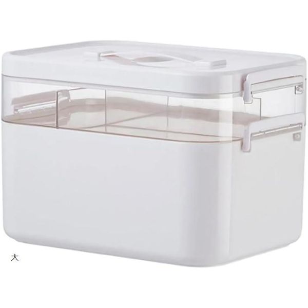 5x points on all items★1st place winner in the Rakuten Shopping Marathon rankings Medicine box, first aid box, medicine box, case, portable, large capacity, for home use (white, large)