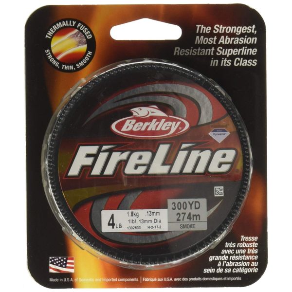 Berkley Fireline, 30/12 Lb, 125 Yd , Smoke