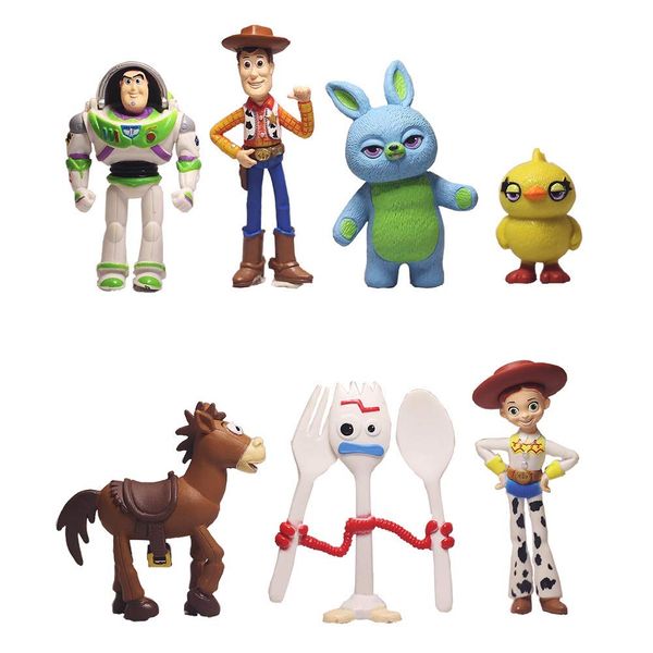 7 PCS Toy Story Cake Toppers mini Figurines Cupcake Decorations Cute Premium Toy Story Party Figurines Cartoon Action Figures Toy Story Party Supplies