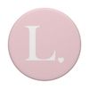 PopSocket PopGrip:Light Pink White Monogram Letter L Initial Heart Design PopSockets Swappable