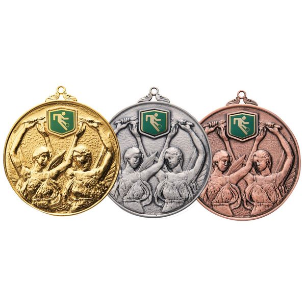 V-SHIKA AM81B-C [Speed Skating] Phoenix Pattern Copper Medal with B-Shaped Case