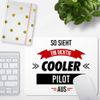 JUNIWORDS Mouse Mat "So sieht ein richtig Cooler Pilot aus" [German Language]