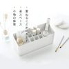 Makeup Box, Cosmetic Storage Box, Cosmetic Box, Stackable Makeup Case, Cosmetic Case, Lip Case, Separated Design, Multi-functional Storage, Noise, Strong Durable, Tabletop (White), 2-Tier White