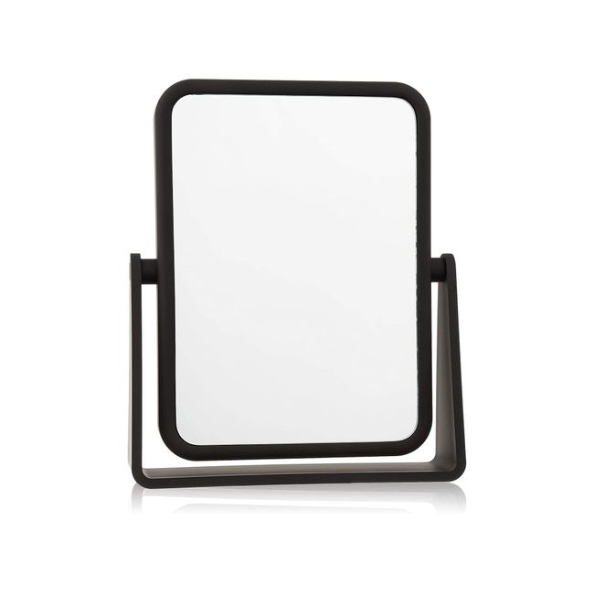 Soft Touch Rectangular Mirror by Danielle with 7X Magnification - Matte Black