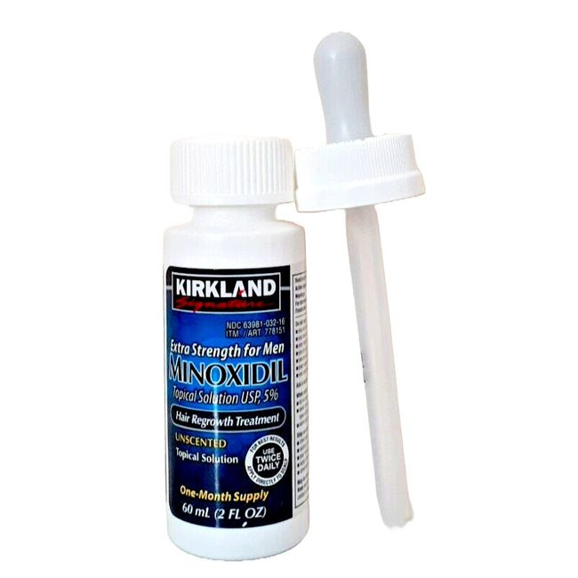 1 Month Kirkland Minoxidil 5% Mens Hair Loss Regrowth Generic Treatment + Pump