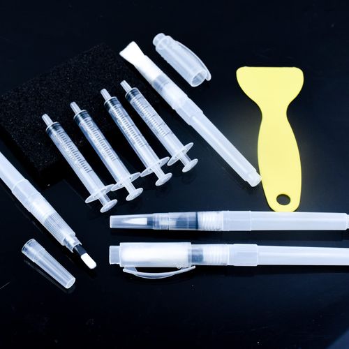 10Pcs Spackle Wall Repair Kit Touch Up Paint Pen for Walls Refillable Paint Brush Pens with Touch Up Paint Syringe Scraper And Sponge for Furniture Cabinets Drywall