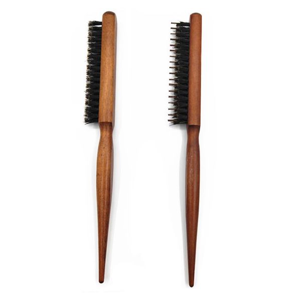 GNALIA 2 Haarbürsten Mit Wildschweinborsten Teasing Hair Brush Toupierbürste Boar Bristle Brush Borsten Bürste Haare Naturhaarbürste Für Haar Bart