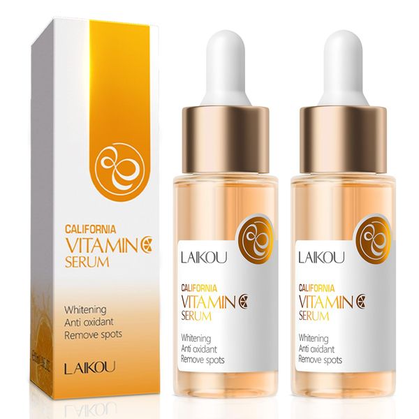 LAIKOU California Vitamin C Serum for Face, Hyaluronic Acid Anti Aging Face Serum, Dark Spot Remover for Face, Reduce Fine Lines, Brighten & Improve Dull Skin, 30 ml (Pack of 2)