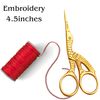 Wishbeauty Multi-Colour Rainbow Embroidery Scissors - 3.5"/9cm - Sharp Point (Gold 4.5")