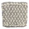 [Pot Supplies] Trivet, Knit Square, White, Gray [WH]