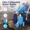 2P Collapsible Water Bottle Foldable Water Bottle 680ml.Roll Up,Lightweight