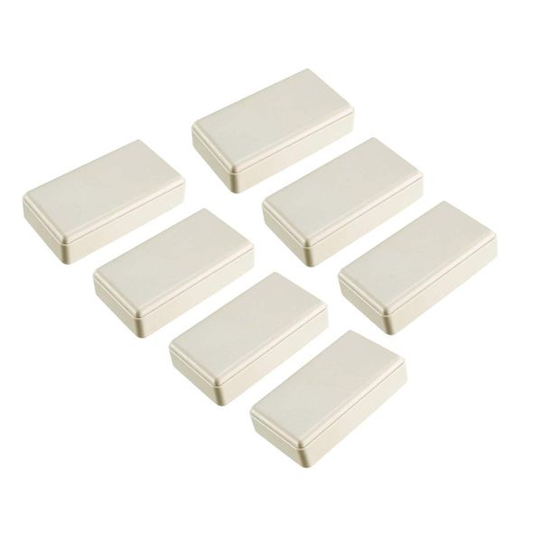 sourcingmap 7pcs 49 x 28 x 14mm Electronic Plastic DIY Junction Box Enclosure Case Beige