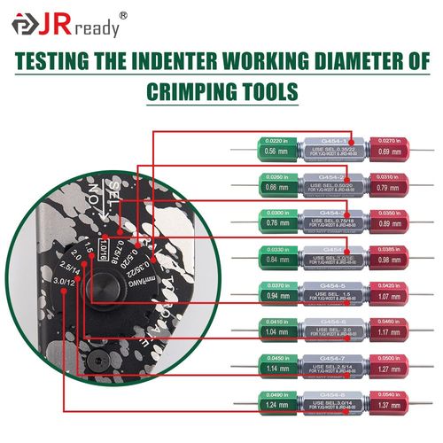 JRready ST5160 GO NO-GO Gauge KIT for Testing Deutsch Series Crimping Tool HDT-48-00, ACT-HDT,New-DT1,New-DT2,JRD-HDT-48,YJQ-W2DTQ Indenter Working Diamater