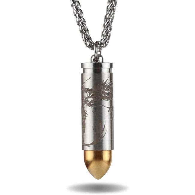 ANO Titanium Mini Nitro Pill Fob Inner Diameter 0.32 Inch with Premium Necklace and Extra Chamber Tip Light Weight Pill Holder for EDC Waterproof 30ft