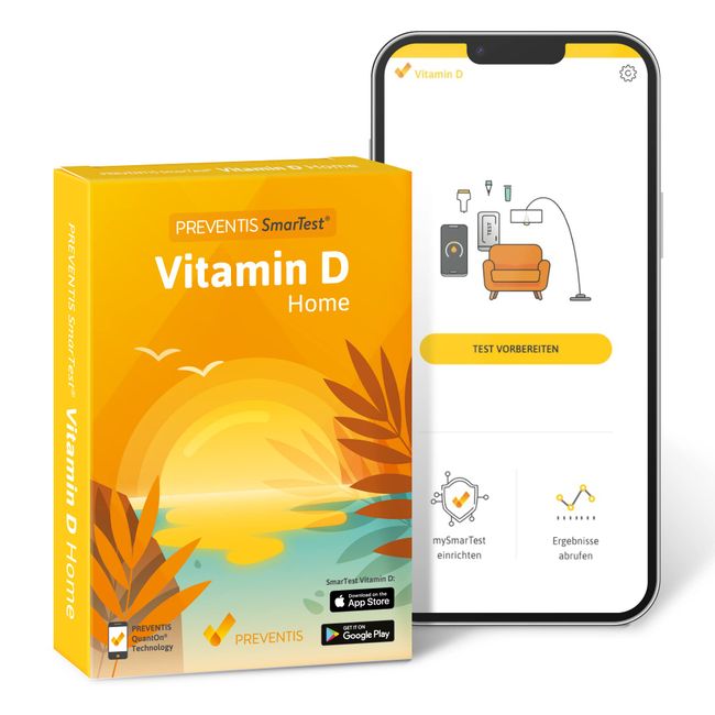 Preventis SmarTest® Vitamin D | Vitamin D Test in 15 Min. | Nachweis von Vitamin D Mangel | Vitamin D Schnelltest für Zuhause (1 St.)