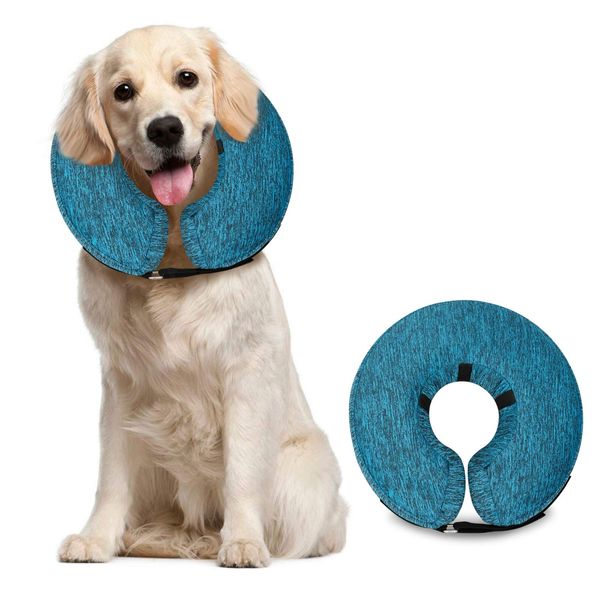 MIDOG Dog Cone Collar for After Surgery, Pet Inflatable Collar Soft Protective Recovery Cone for Dogs and Cats to Prevent Pets from Touching Stitches, Wounds and Rashes