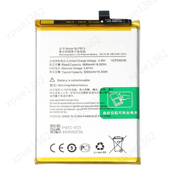 Replacement Battery BLP813 For OnePlus Nord N100 BE2015