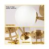 3 Lights Globe Mid Century Ceiling Light Modern Semi Flush Mount Ceiling Ligh...