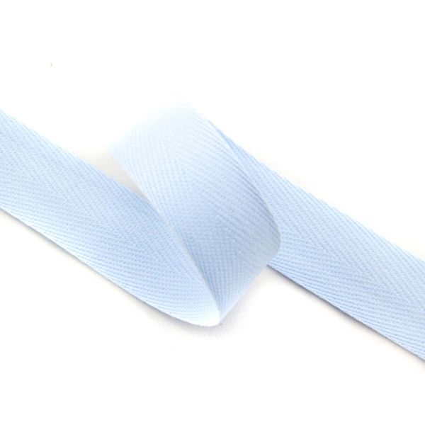 25mm | 5m Köperband | Nahtband | 80% Baumwolle | Hellblau