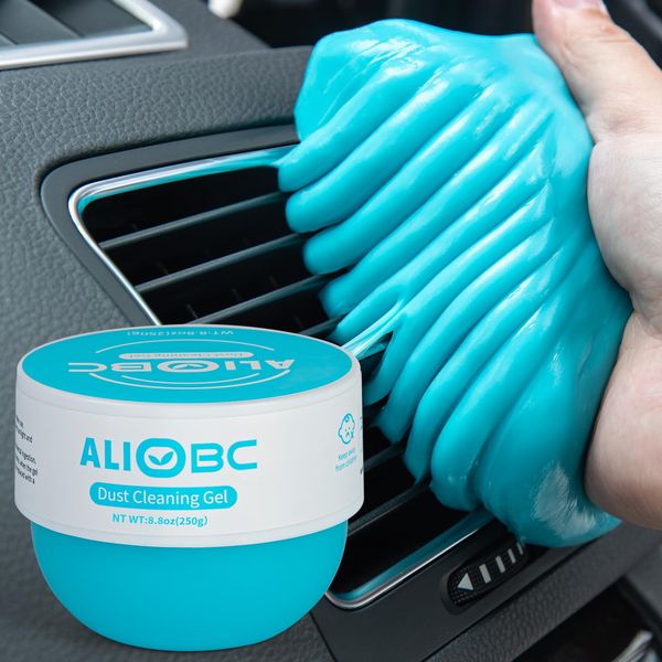 ALIOBC Dust Cleaning Gel Car Cleaning Gel Keyboard Cleaner Cleaning Putty for Car Interior Car Slime Cleaner Dust Cleaning Gel Car Putty for Cleaning Car Gel Cleaner Car Jelly Cleaner Blue 8.8oz