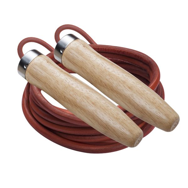 Champion Sports Heavyweight Leather Ball Bearing Jump Rope, 9-1/2 Feet