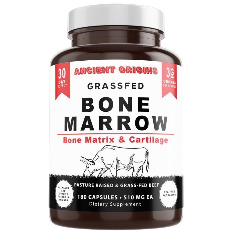 Ancient Origins Grass Fed Bone Marrow Supplement, 3060mg, Skin, Oral ...
