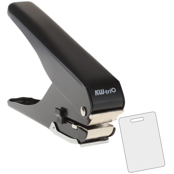 Heavy-Duty Slot Punch, Handheld Badge Hole Puncher, All Metal ID Card Puncher, Slotting Punch Tool for Paper (Max 10 Sheets), PVC ID Card, Luggage Tag, Name Tag and Badge Holder