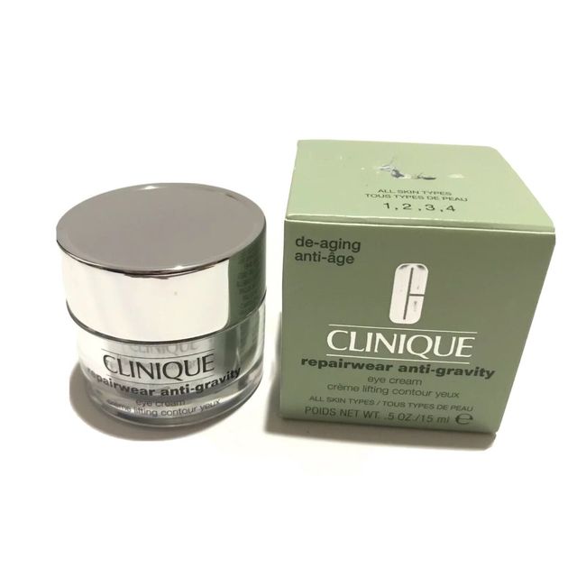 Clinique Repairwear Anti Gravity Eye Cream All Skin Types 0.5oz./15ml New In Box