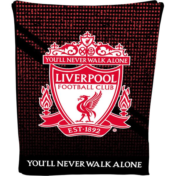 Todd Linens Liverpool Football Crest Fleece Blanket Throw Soft LFC Warm Sofa Travelling Blanket Mesh Liverpool Gift for Men Kids Teen 100x 150 cm