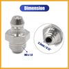 Partuto 8pcs M8 x 1 Thread Stainless Steel Straight Grease Nipple Fitting Replacement