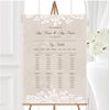 Vintage Lace Beige Chic Personalised Wedding Seating Table Plan