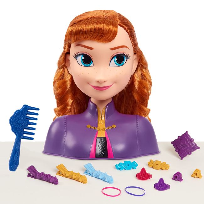 Just Play Disney’S Frozen 2 Anna 7.5-inch Styling Head, 14-Pieces