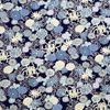 Japanese Pattern Crepe Scrunchy (Kōkyuu Navy Blue)