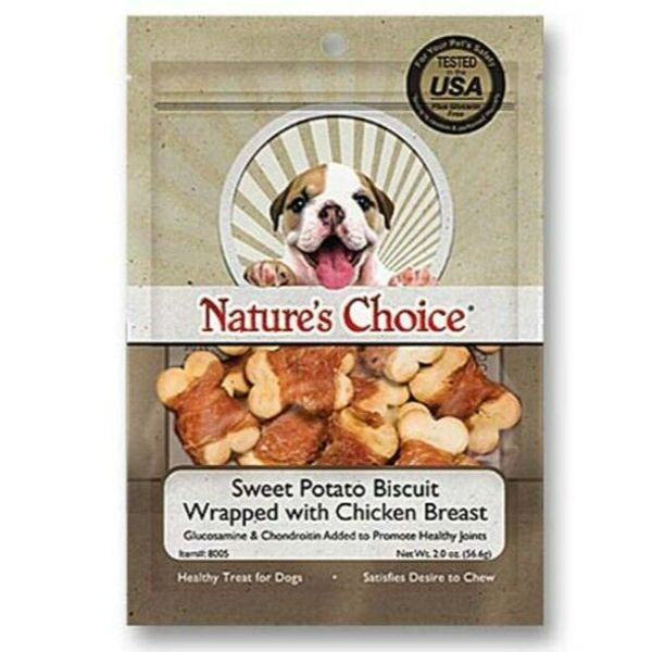 Loving Pets Wrapped Biscuit Dog Treats, Sweet Potato & Chicken, 2 Oz.