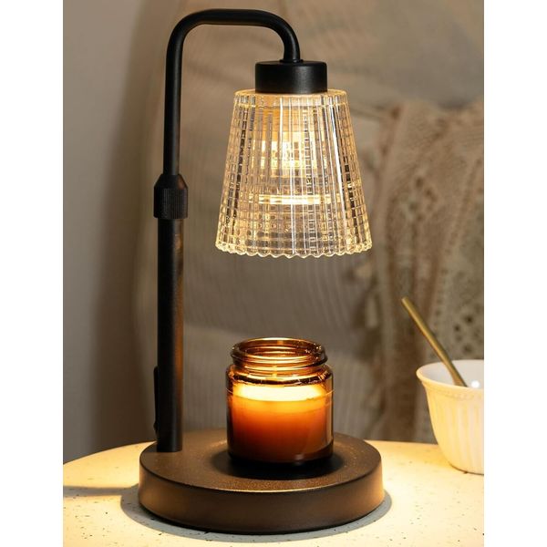 Dimmable Candle Warmer Lamp – Adjustable Height,Timer,Wax Melter for Jar Candle
