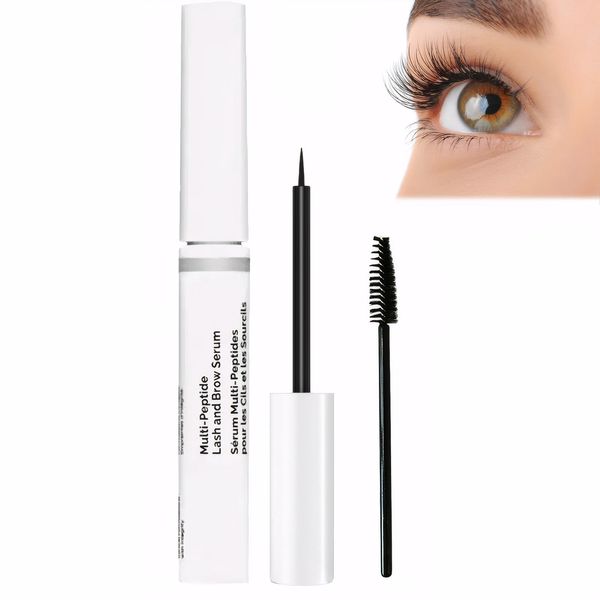 Lash and Brow Serum, Multi-Peptide Lash Serum, Lash Growth Serum, Eyelash Growth Serum, Eyebrow Growth Serum, Natural Eyelash Booster, Eyelash Growth and Thickening Serum with Small Brush